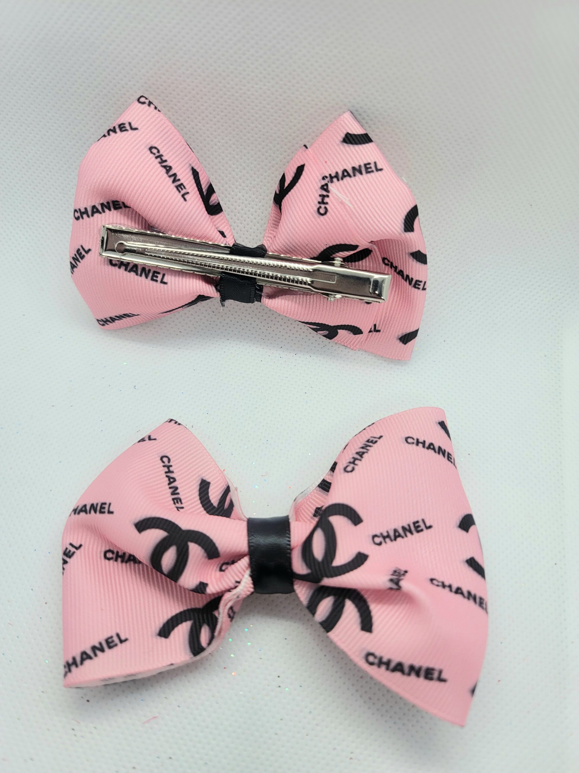 Chanel Inspired France Creation Preppy Bow Jaws Hair Clip